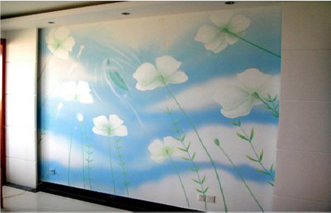 临武画墙绘怎么画好白云的蓬松感？