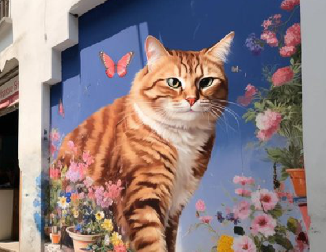 临武自己绘制有个性的手绘墙