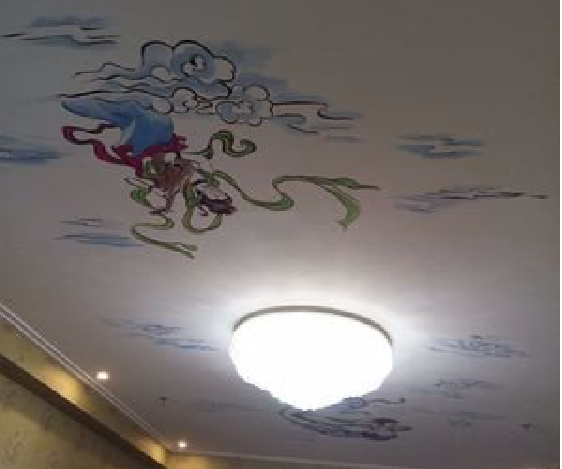 临武如何快速绘制天花板上的手绘墙？