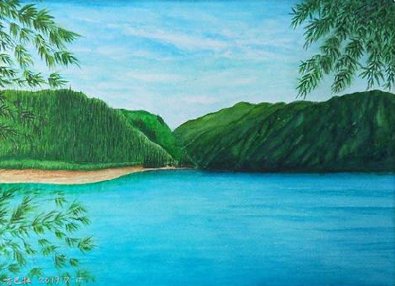 临武在墙绘中，如何绘画绿水青山？