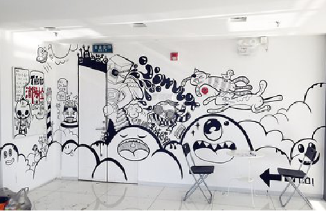 临武手绘墙并非传统涂鸦。